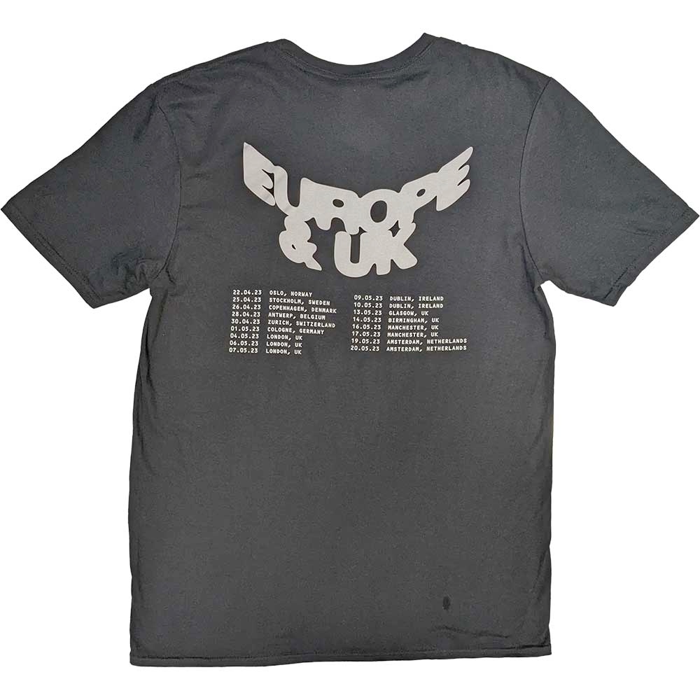 Post Malone - Curved Logo 2023 Tour Dates Tshirt Homme - Noir